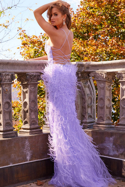 Jovani 08060 - Feather Skirt Prom Dress Prom Dresses