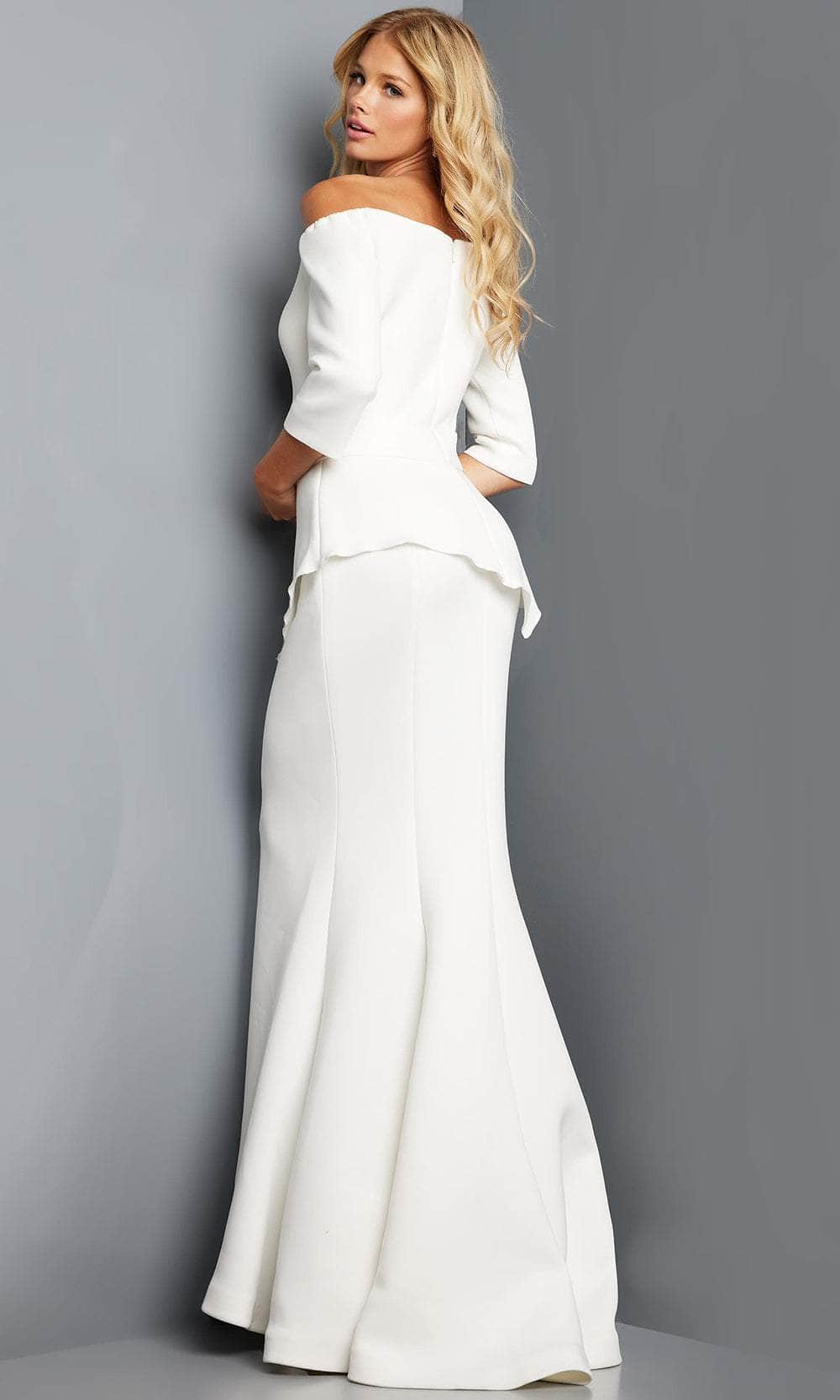 Jovani 08201 - Off Shoulder Peplum Evening Dress Evening Dresses