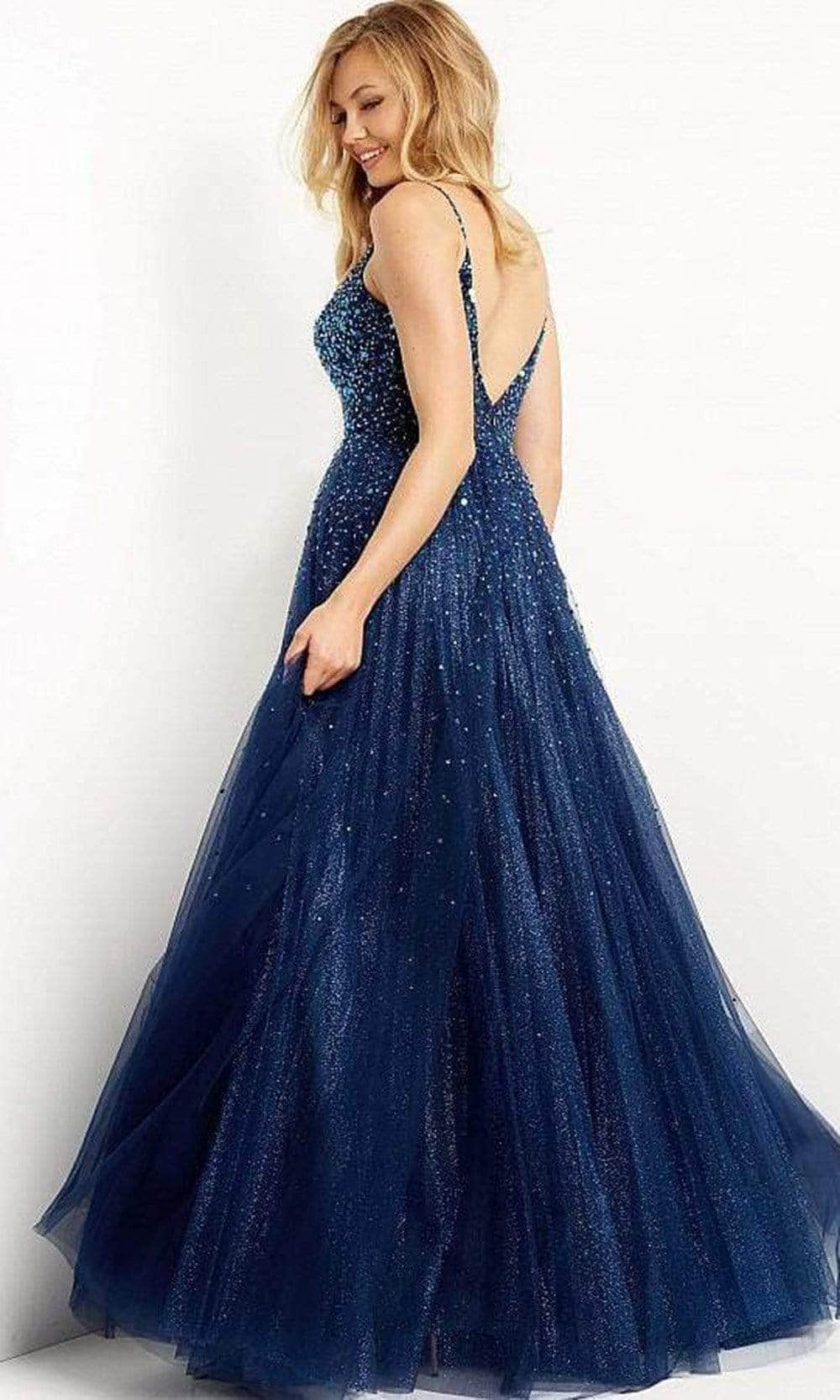 Jovani - 08408 Glitter Embellished Prom Dress Ball Gowns