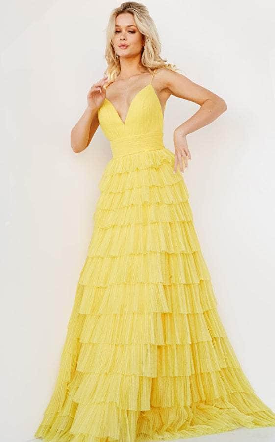 Jovani 08480 - Tiered Skirt Prom Dress Prom Dresses