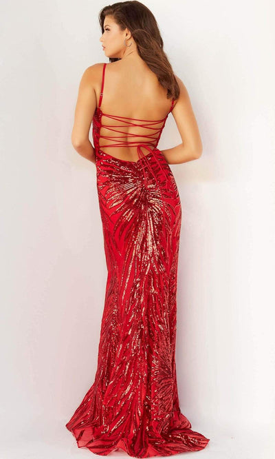 Jovani - 08481 Sequin Tie-Back Sheath Gown Special Occasion Dress