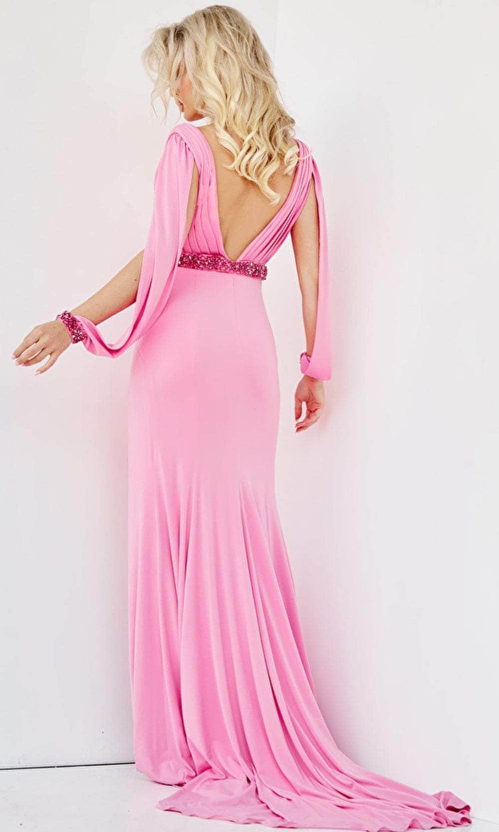 Jovani 08482 - Split Long-Sleeved Prom Dress Prom Dresses