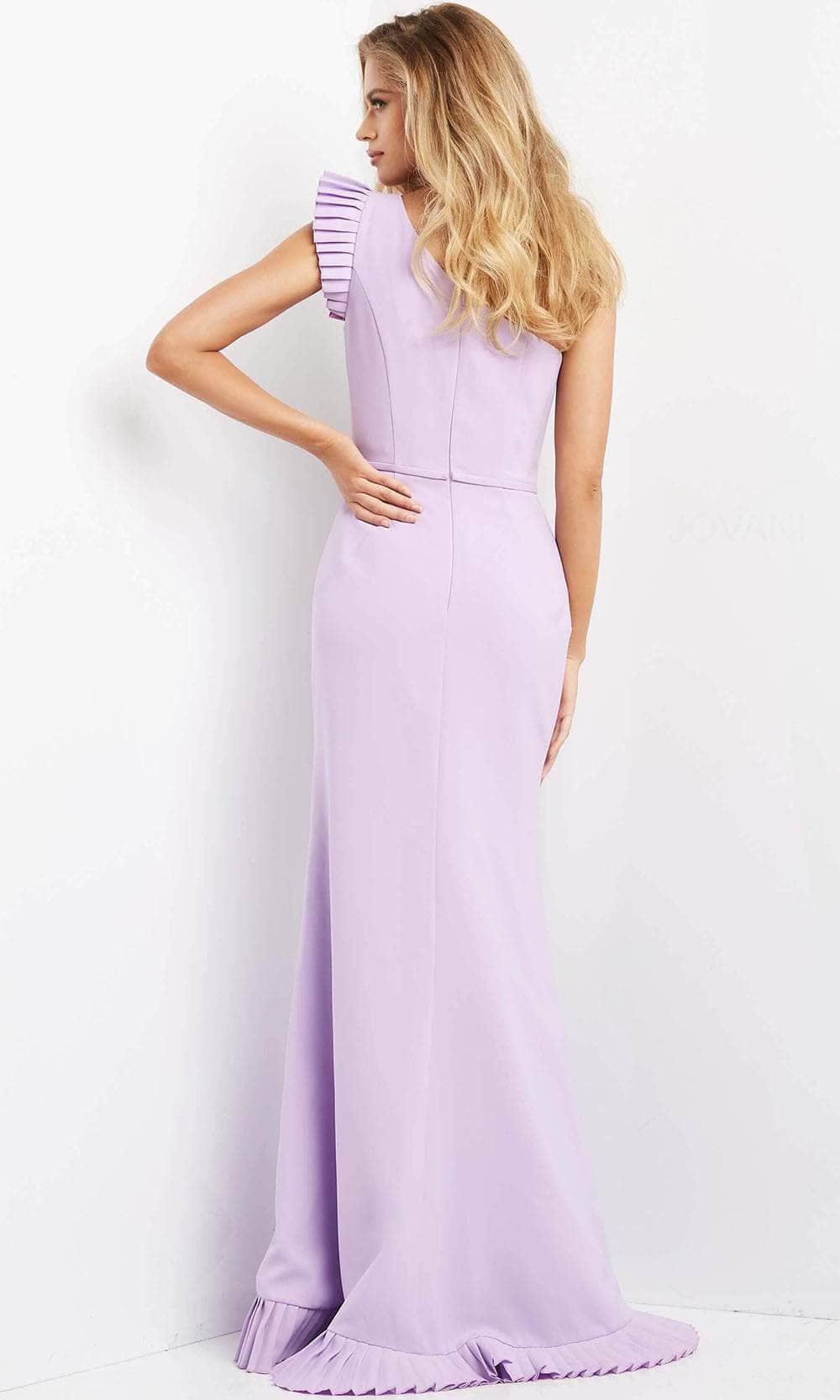 Jovani 08527 - Pleat-Trimmed Sheath Evening Dress Prom Dresses