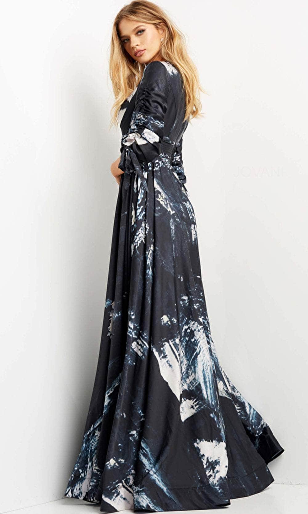 Jovani 08583 - Satin Print Evening Dress Evening Dresses