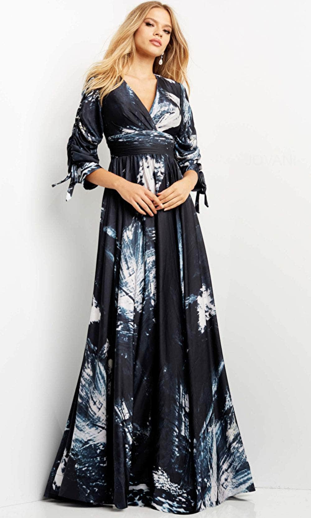 Jovani 08583 - Satin Print Evening Dress Evening Dresses