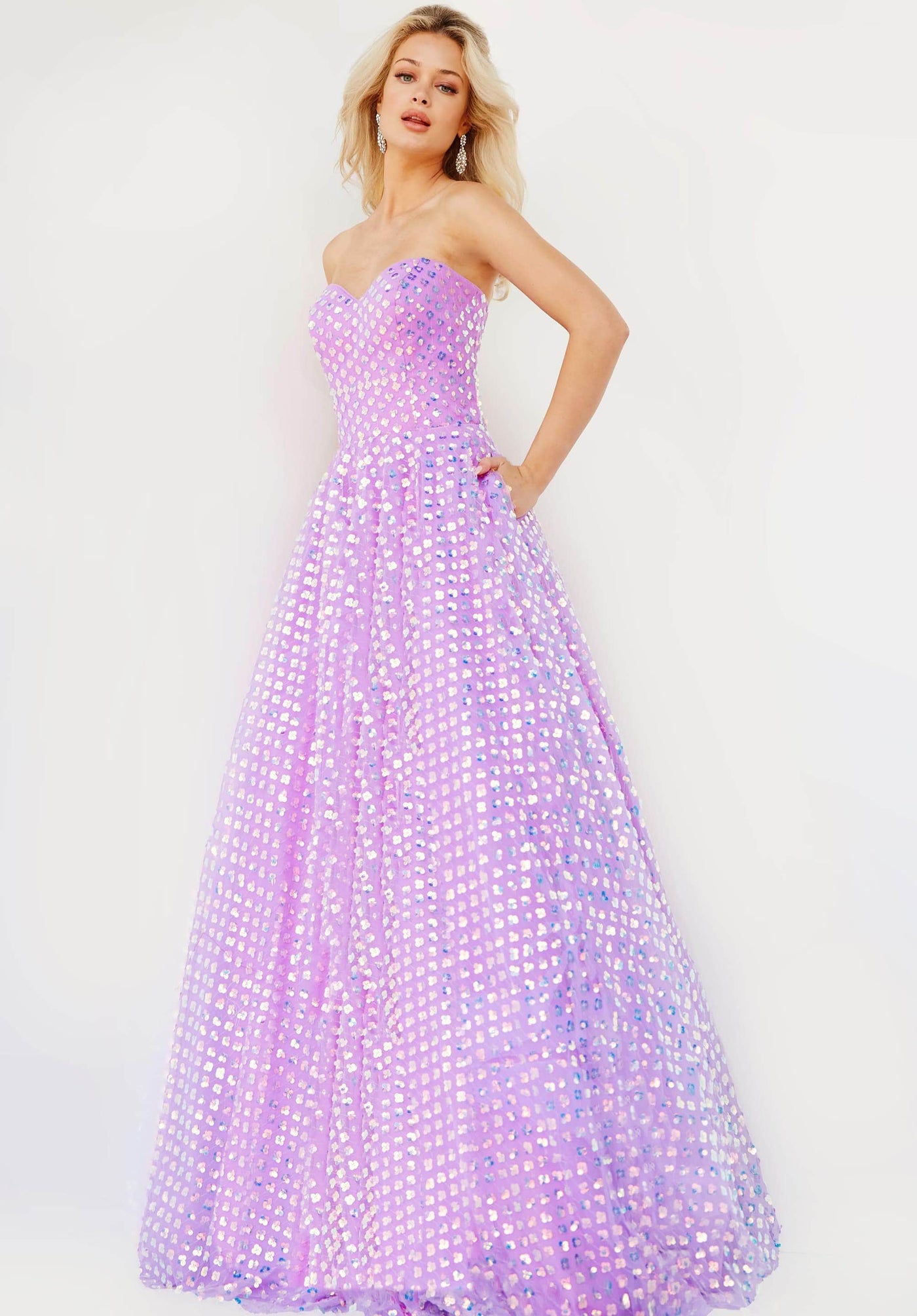 Jovani 08605 - Clover Sequin A-Line Prom Dress Prom Dresses