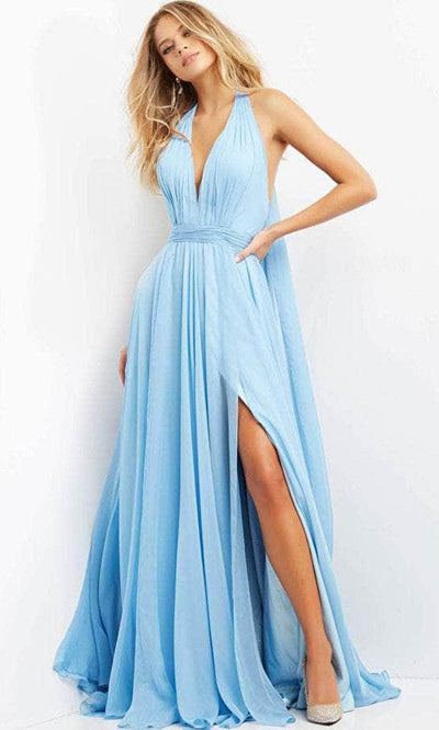 Jovani 08682 - Sleeveless Deep Halter Neck Evening Dress Evening Dresses