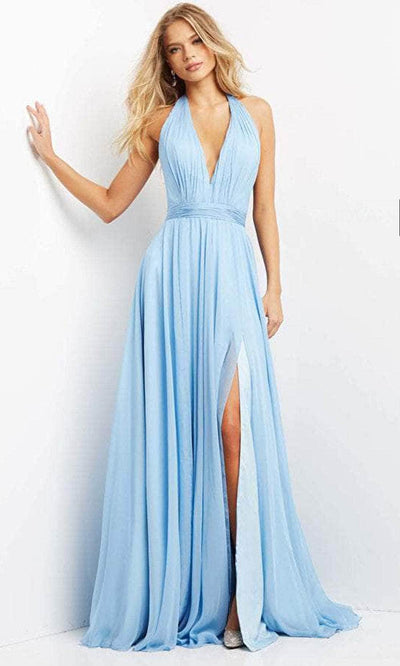 Jovani 08682 - Sleeveless Deep Halter Neck Evening Dress Evening Dresses