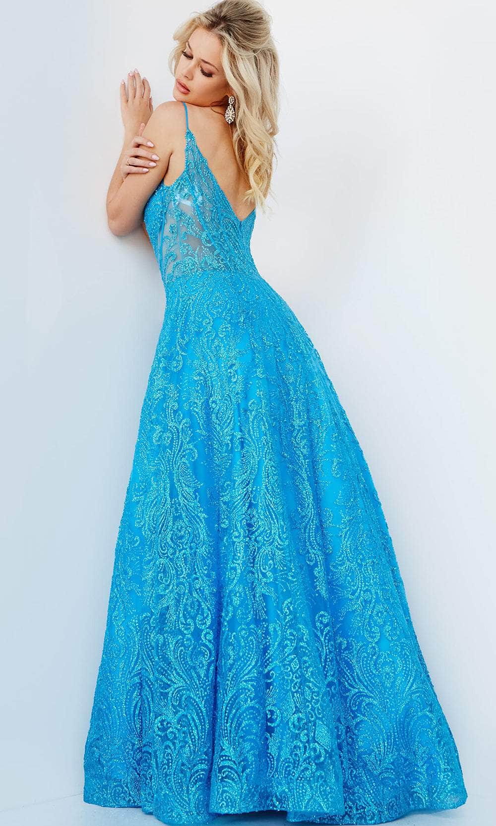 Jovani 09016 - Spaghetti Strap Glitter Prom Dress Special Occasion Dress