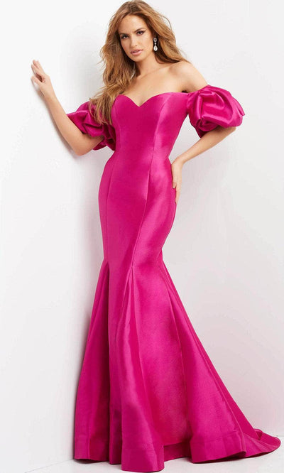 Jovani 09031 - Puff Sleeve Off Shoulder Evening Dress Special Occasion Dress