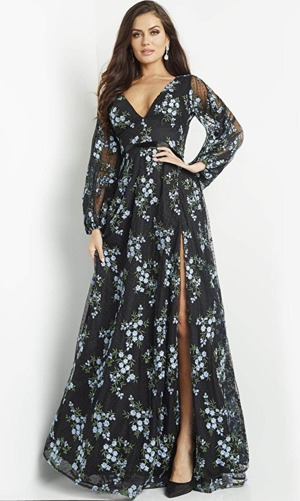 Jovani 09446 - Floral Print Maxi Evening Dress Evening Dresses