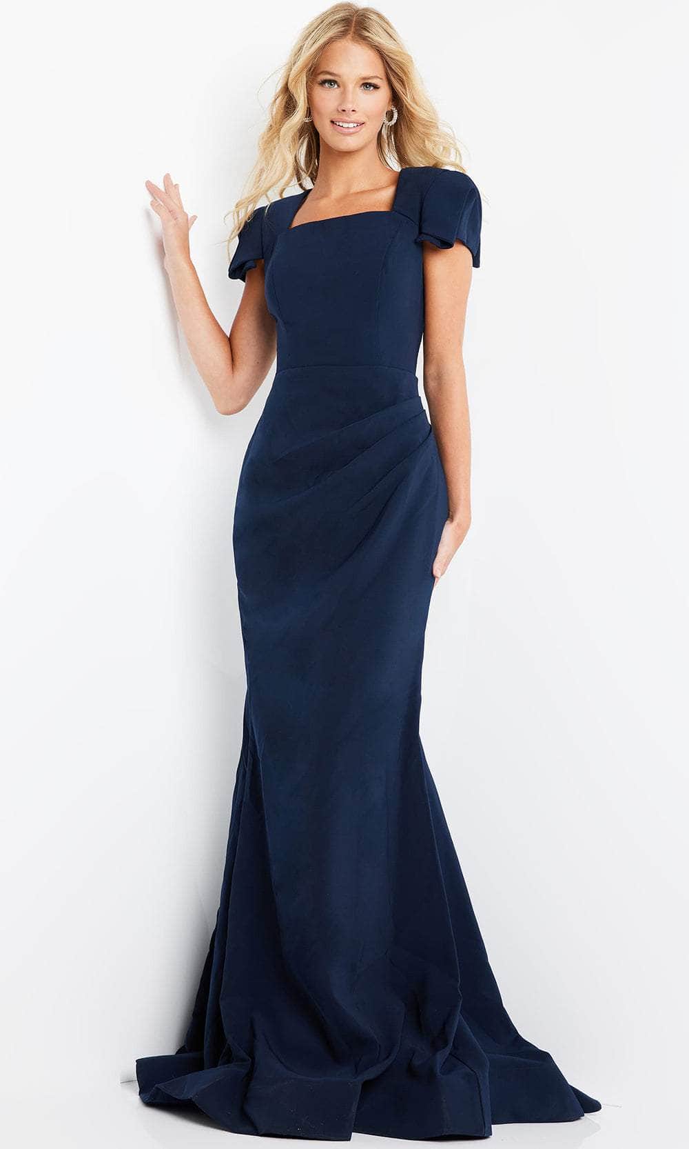Jovani 09757 - Short Sleeve Mermaid Evening Dress Evening Dresses