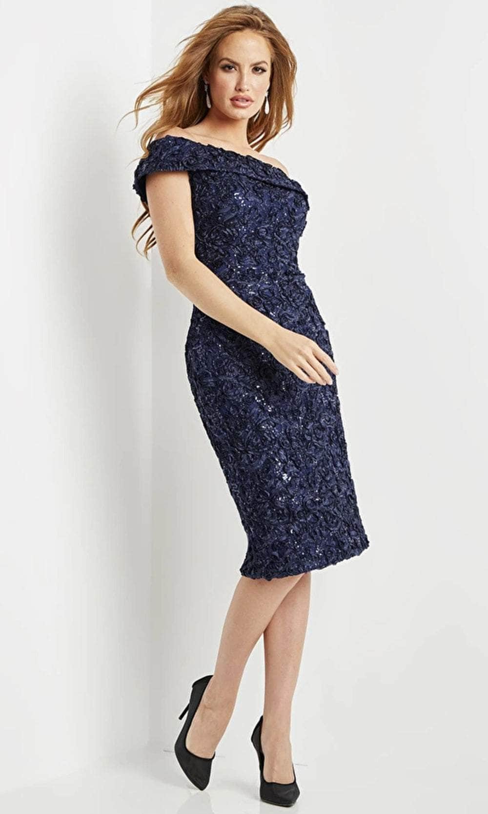 Jovani 09767 - Embroidered Off Shoulder Evening Dress Cocktail Dresses