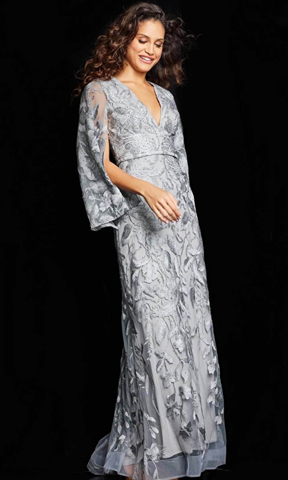 Jovani 09809 - Split Sleeve Lace Evening Dress Mother of the Bride Dresses
