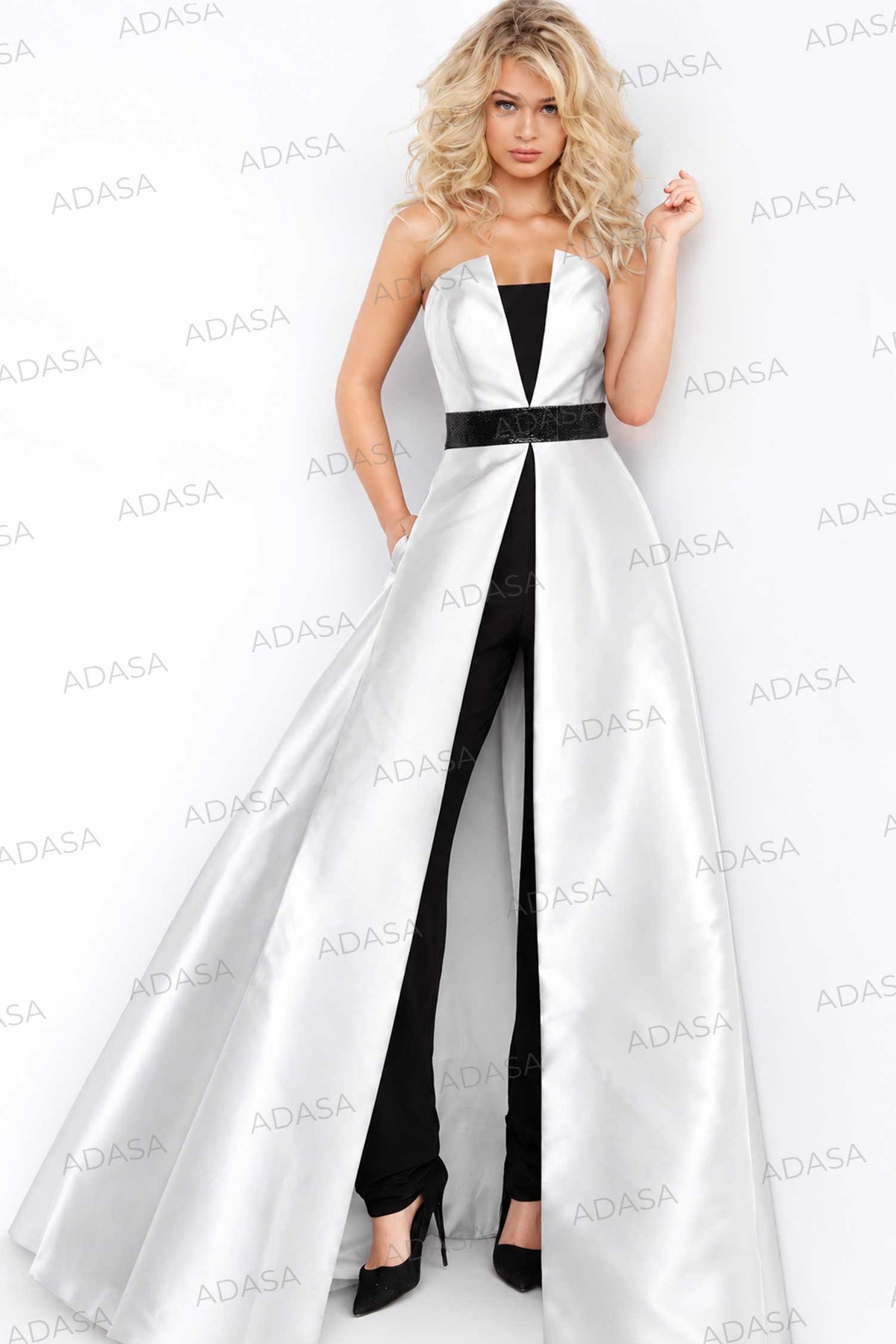 Jovani 1799 - Strapless Mikado Jumpsuit