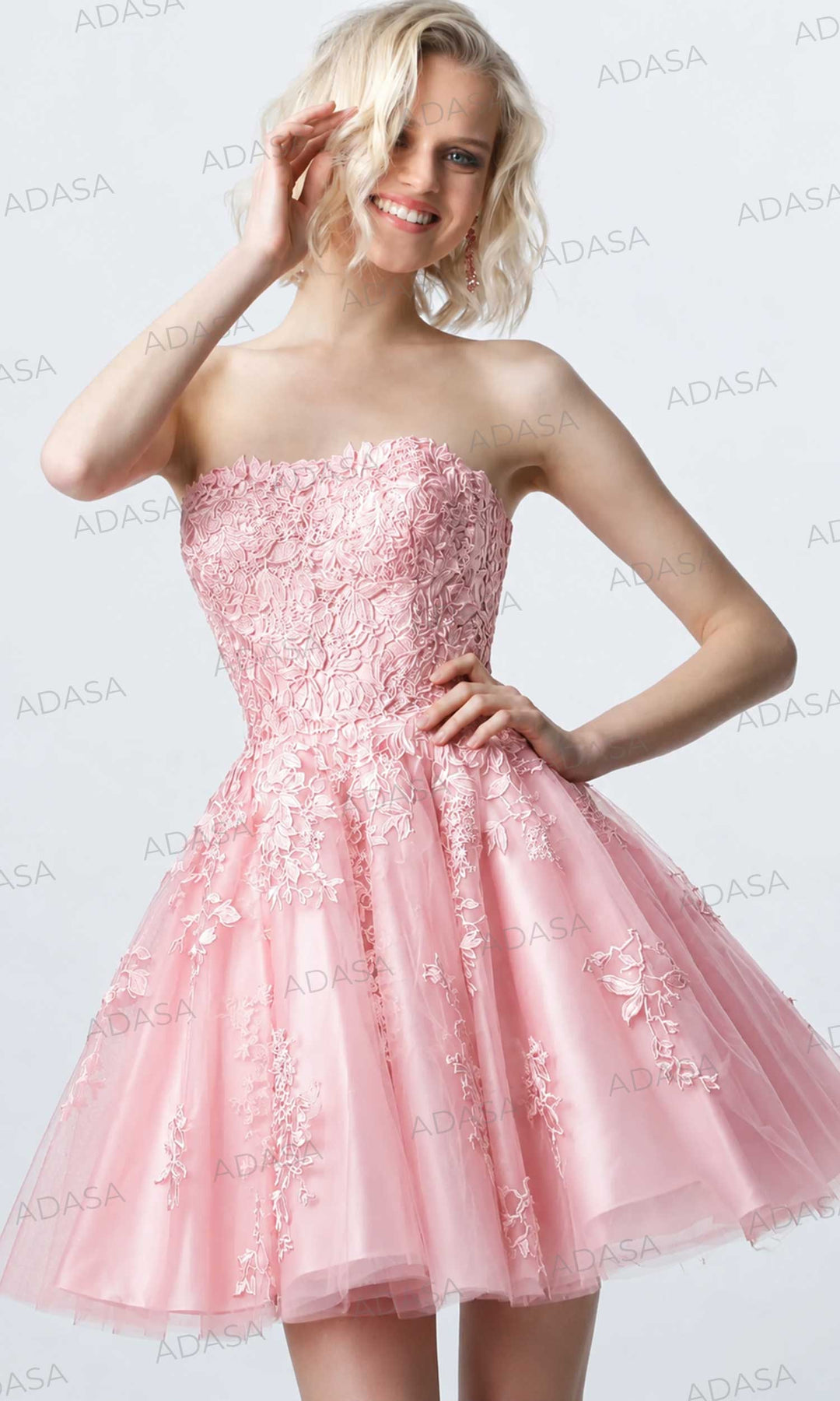 Jovani 1830 - Semi-Sweetheart Embroidered Short Dress