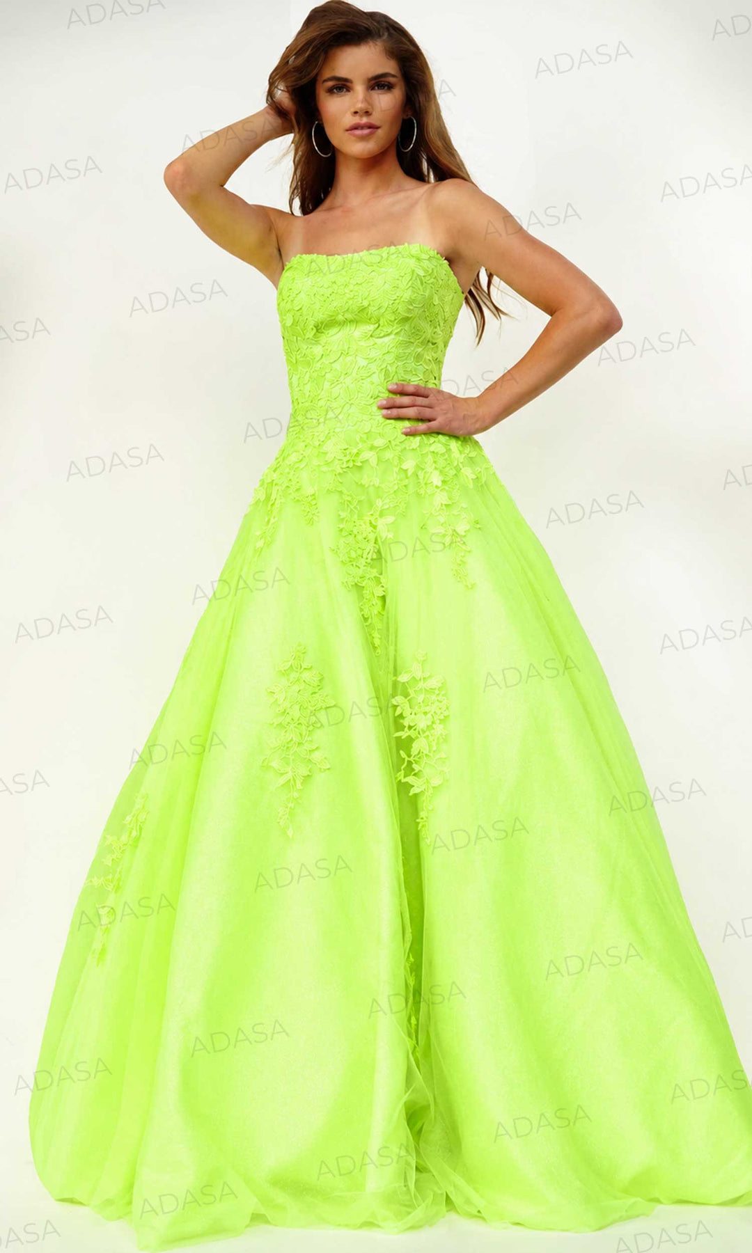 Jovani 1831 - Applique Tulle Prom Dress
