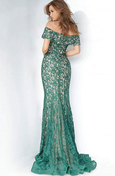 Jovani - 1974 Off-Shoulder Lace Mermaid Dress Evening Dresses