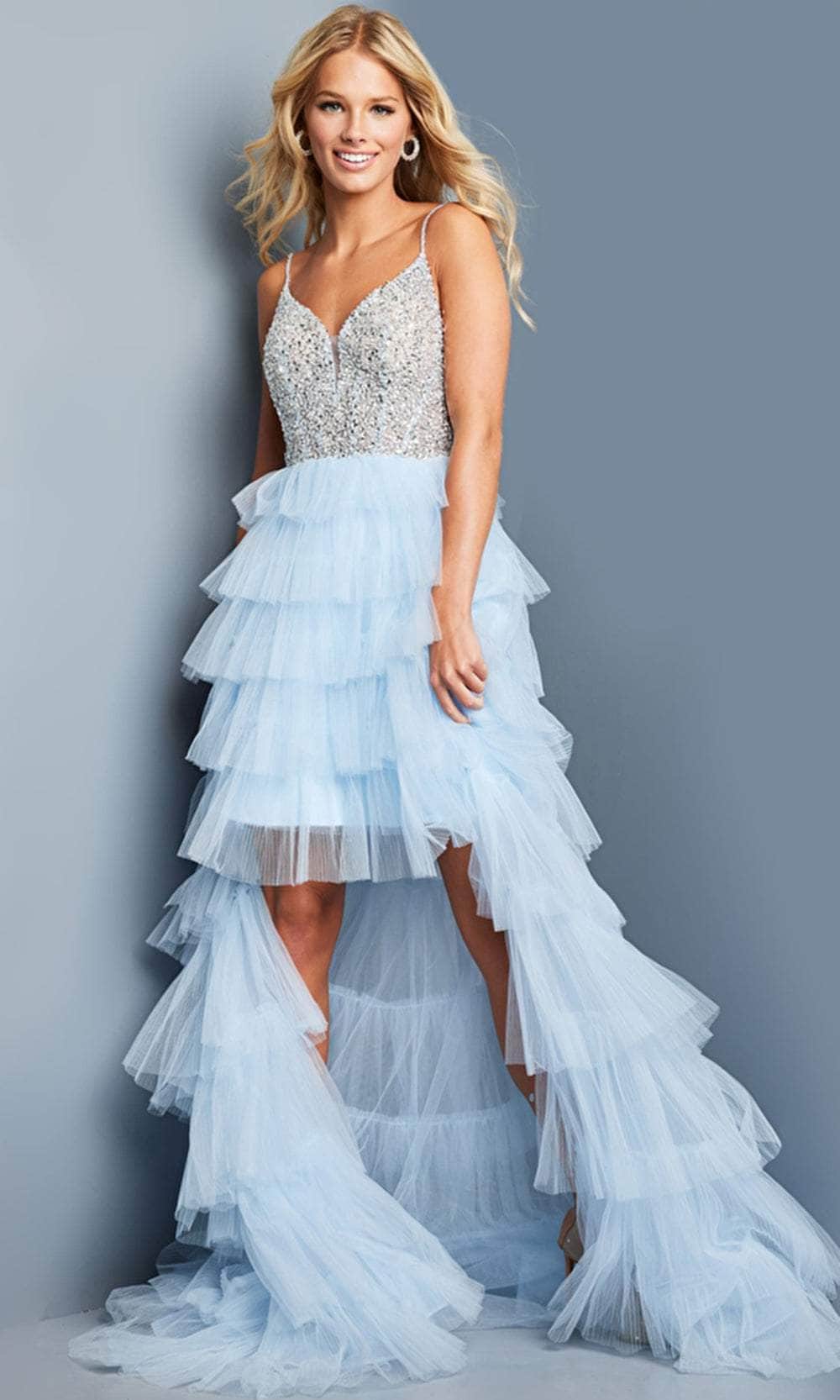 Jovani 22532 - Embellished Tiered Prom Dress Prom Dresses