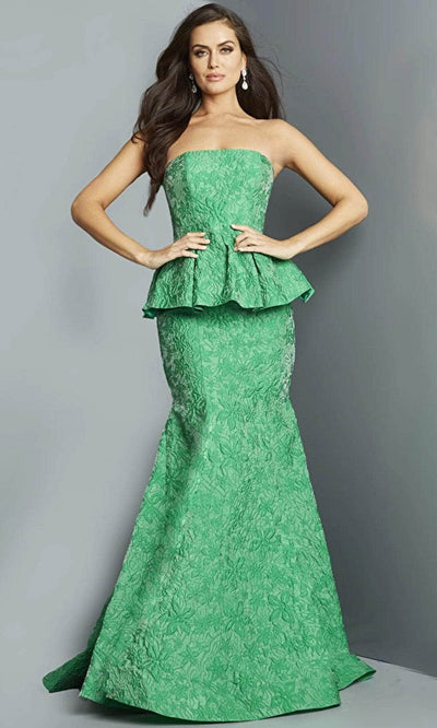 Jovani 22585 - Strapless Embroidered Evening Dress Evening Dresses