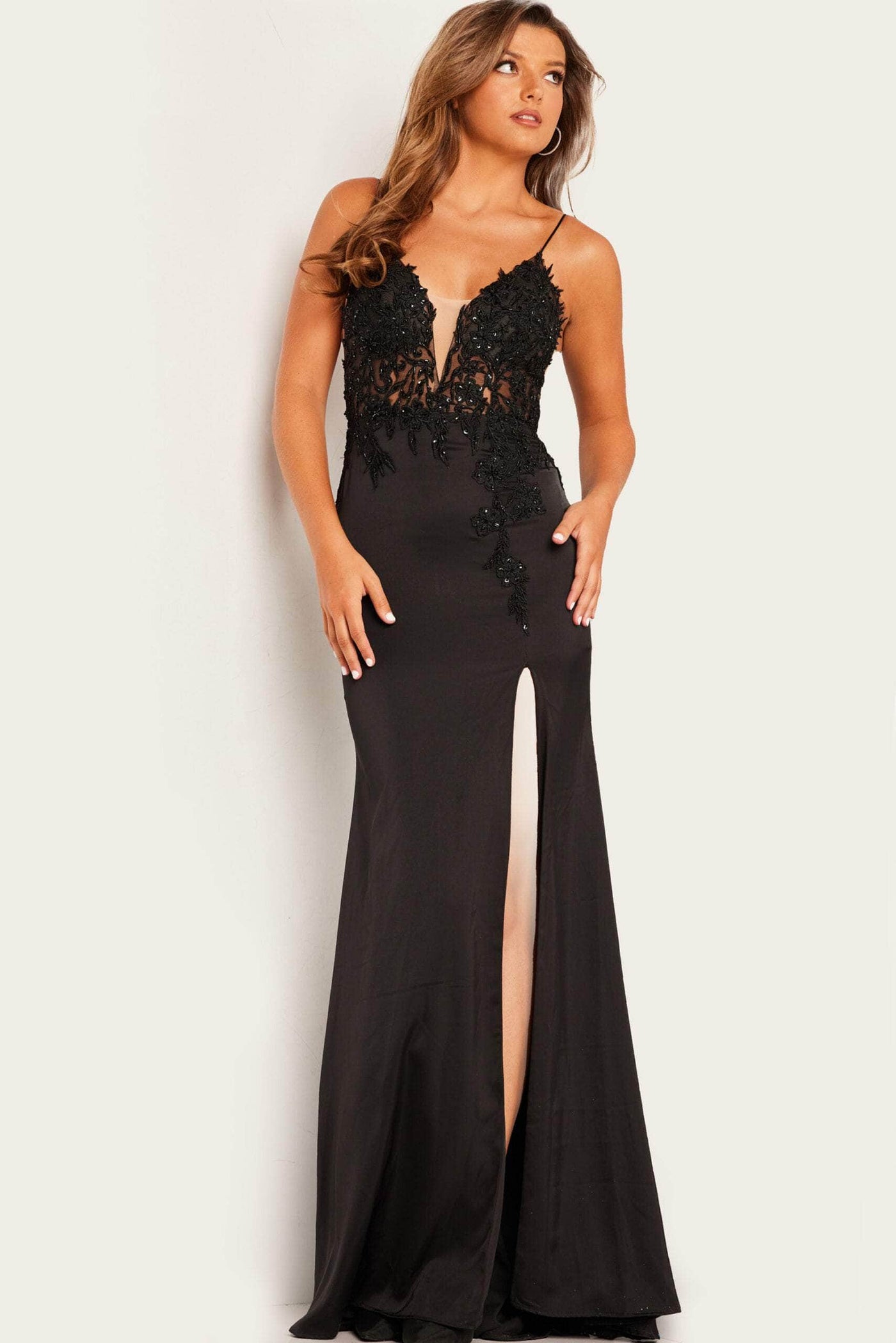 Jovani 23124 - Embroidered Bodice Prom Dress Prom Dresses