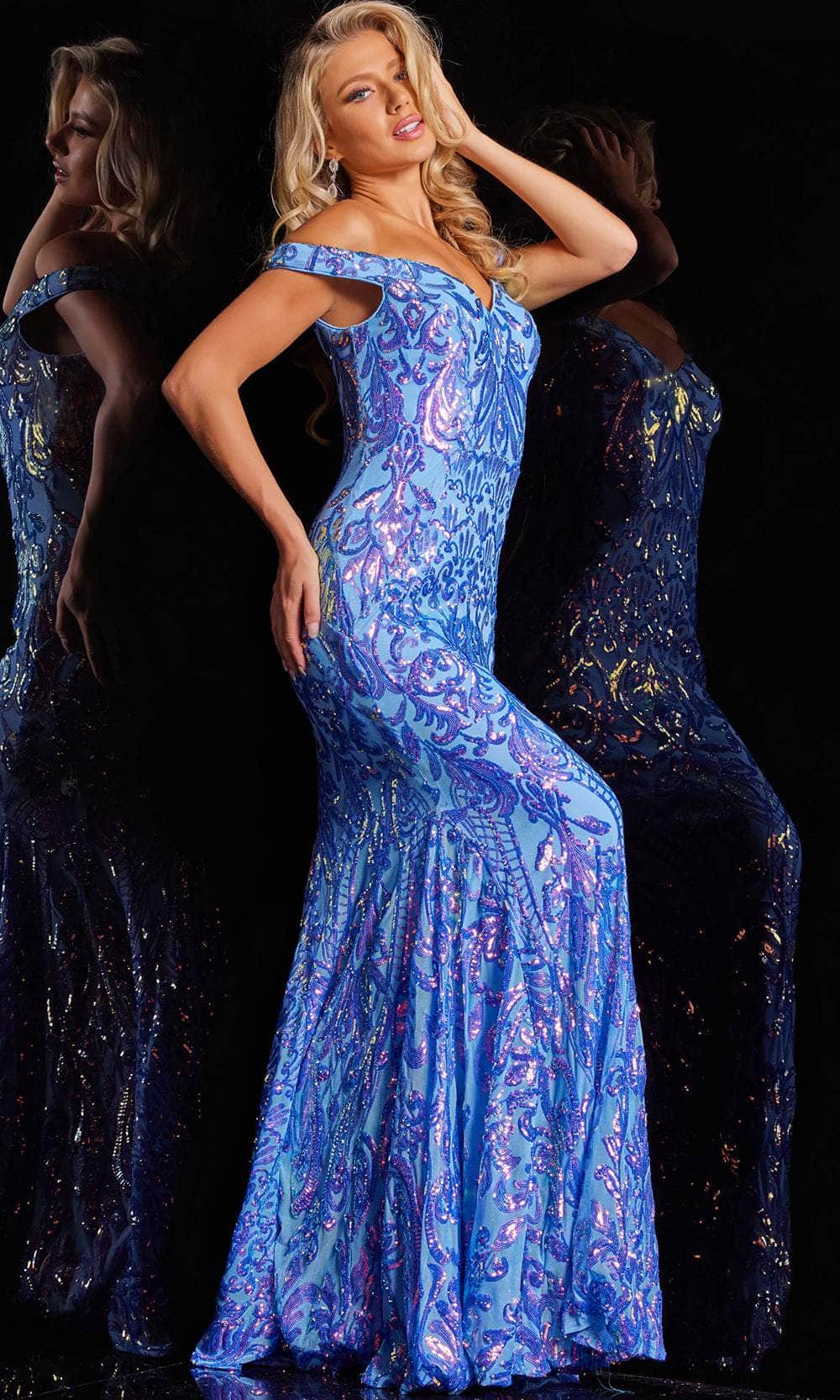 Jovani 23675 - Iridescent Sequin Prom Gown Special Occasion Dress