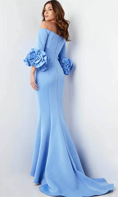 Jovani 23716 - Ruffled Detail Long Sleeve Dress Evening  Dresses