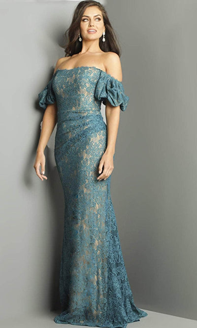 Jovani 23813 - Off Shoulder Lace Evening Gown Evening Dresses
