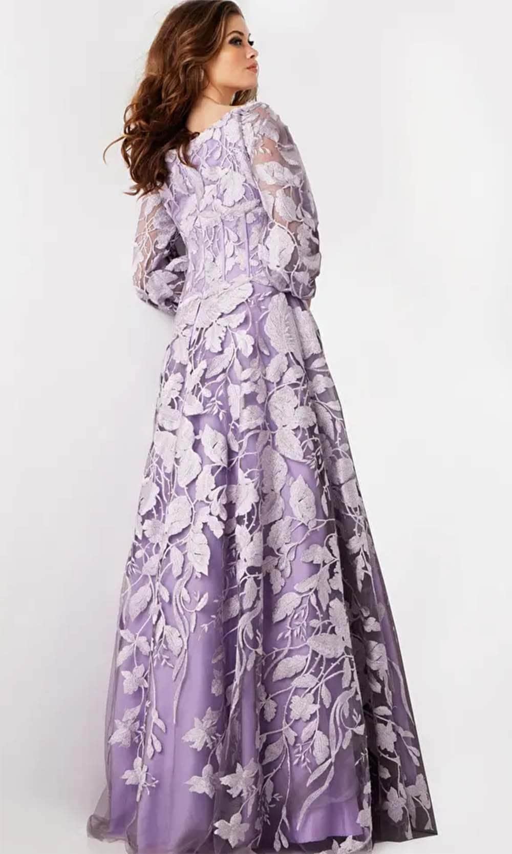 Jovani 23919 - Long Sleeve Embroidered Dress Mother of the Bride Dresses