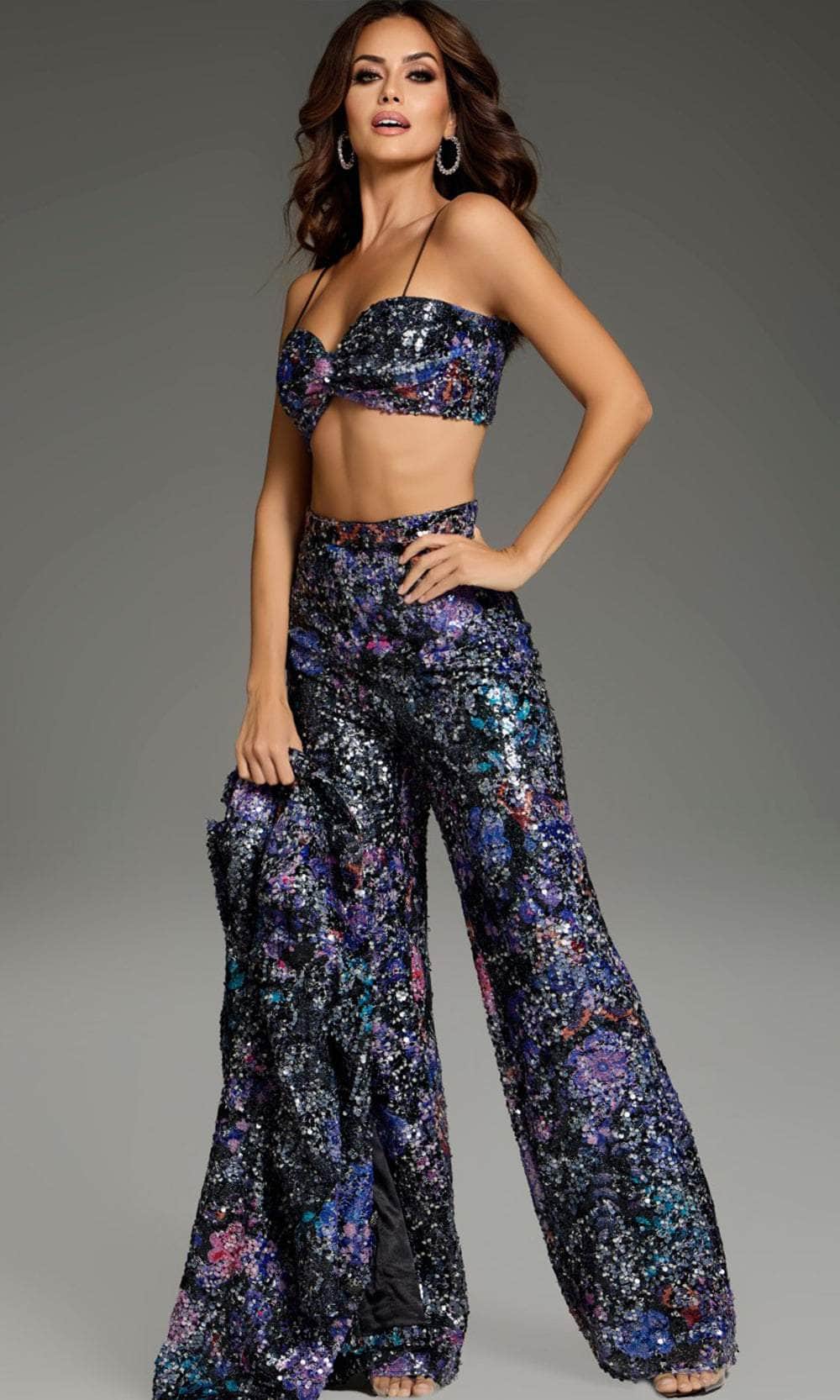 Jovani 25750 - Wide Leg Pants Two Piece Pant Suit Formal Pantsuits