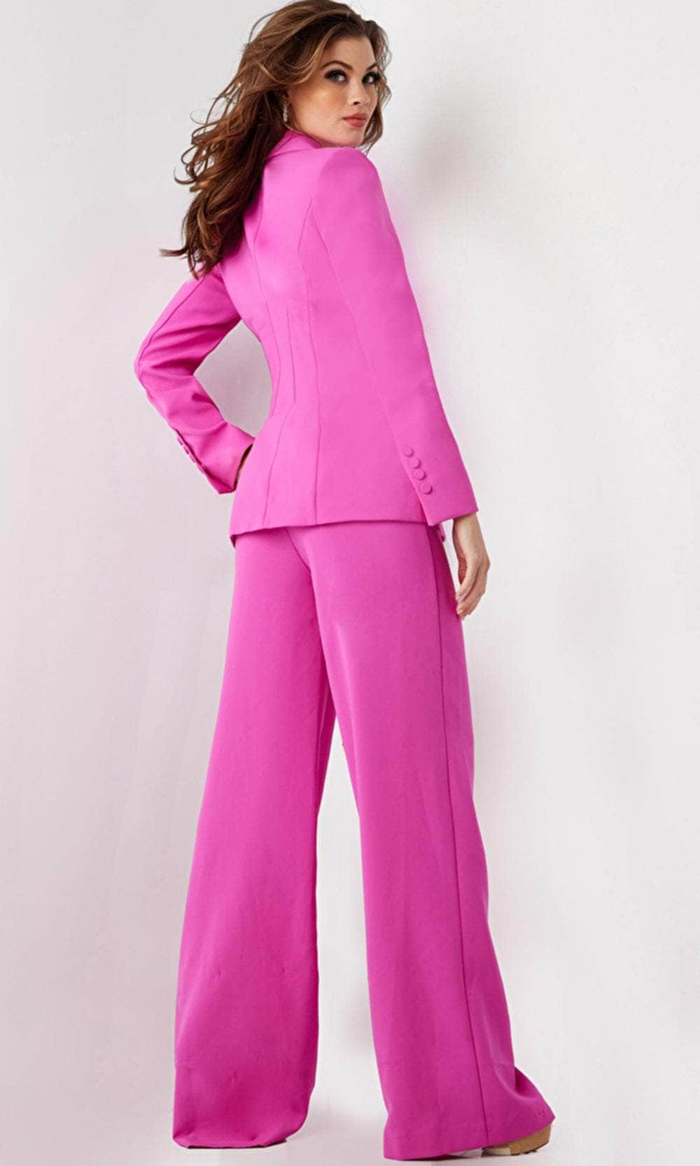 Jovani 25834 - V-Neck Blazer Pantsuit Formal Pantsuit