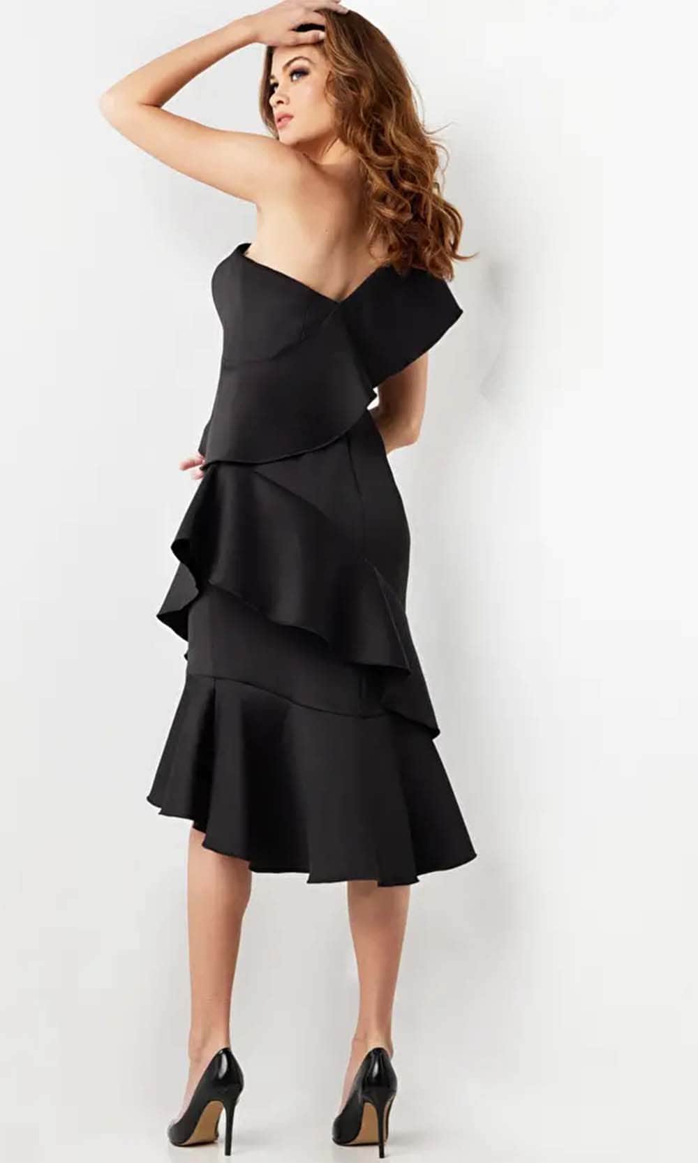 Jovani 25971 - Ruffle One-Shoulder Cocktail Dress Homecoming Dresses