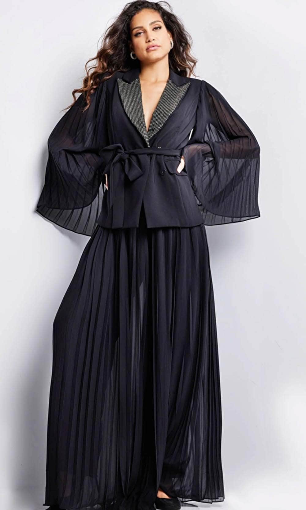 Jovani 26024 - V-Neck Blazer Evening Dress Special Occasion Dress