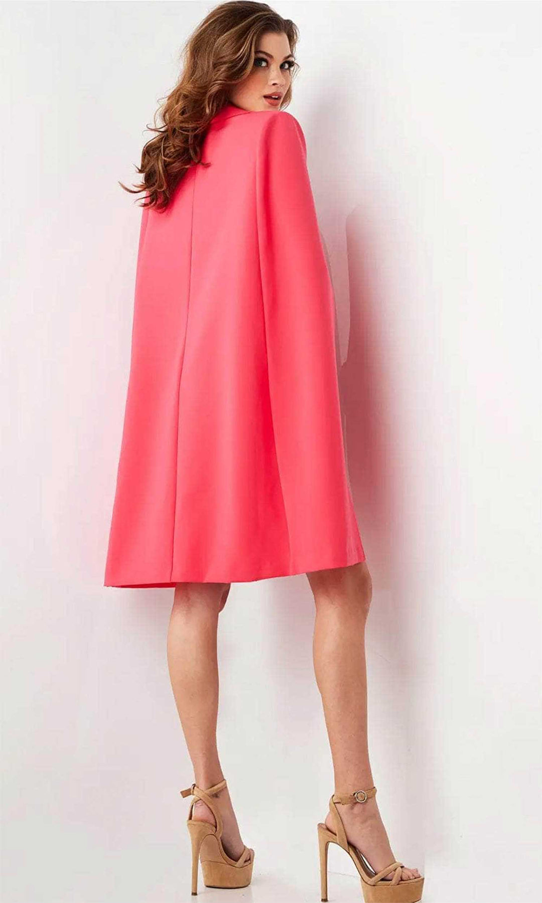 Jovani 26026 - Collared V-Neck Sheath Cocktail Dress