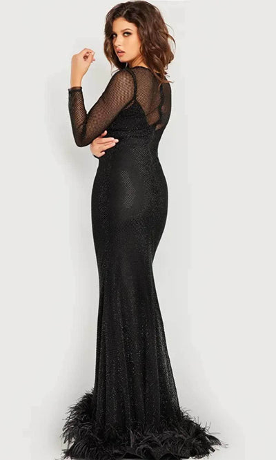 Jovani 26047 - Fitted Bodice Illusion Evening Dress Evening  Dresses