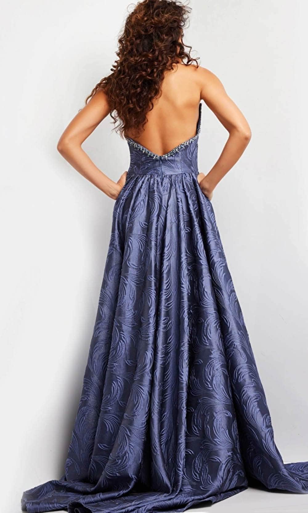 Jovani 26115 - Backless Overskirt Evening Gown Formal Gowns