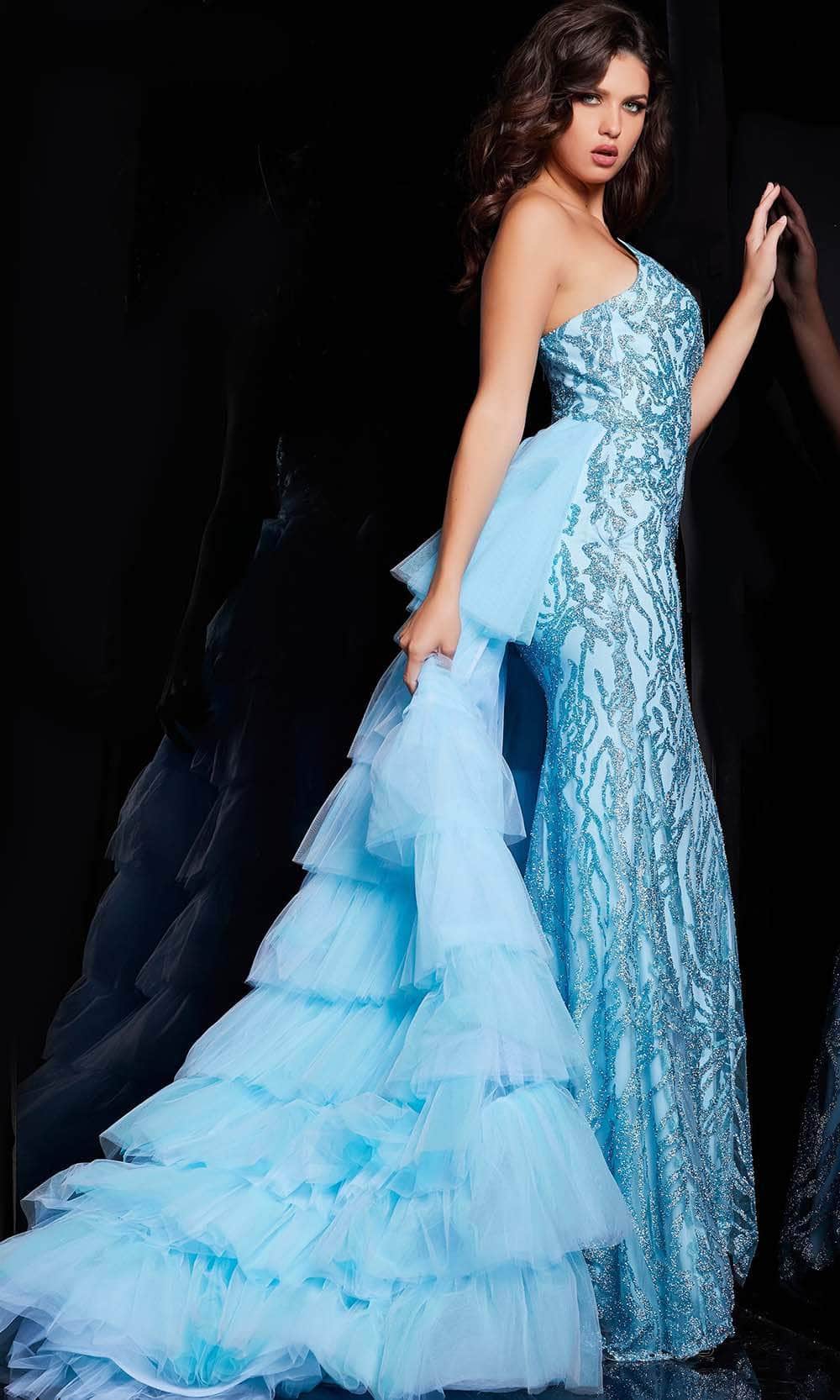 Jovani 26119 - Glitter Fitted Prom Dress Special Occasion Dress