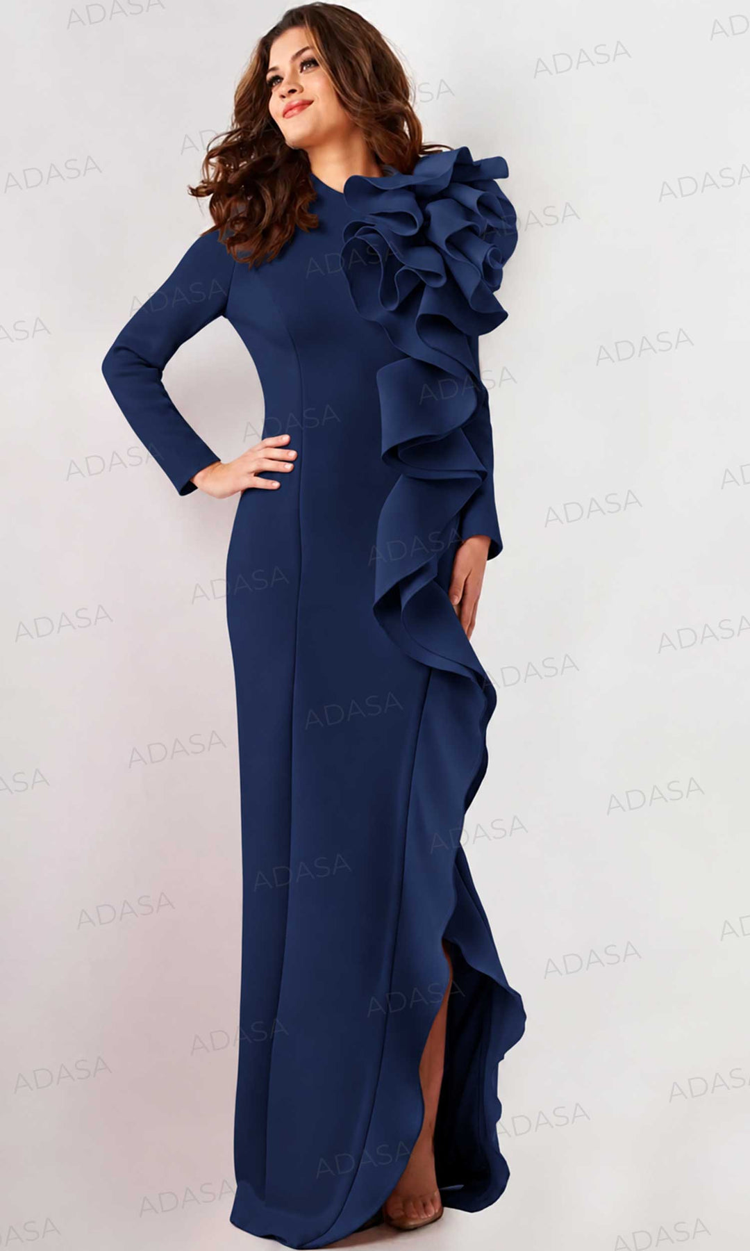 Jovani 26126 - Ruffle Detailed Fitted Bodice Prom Dress