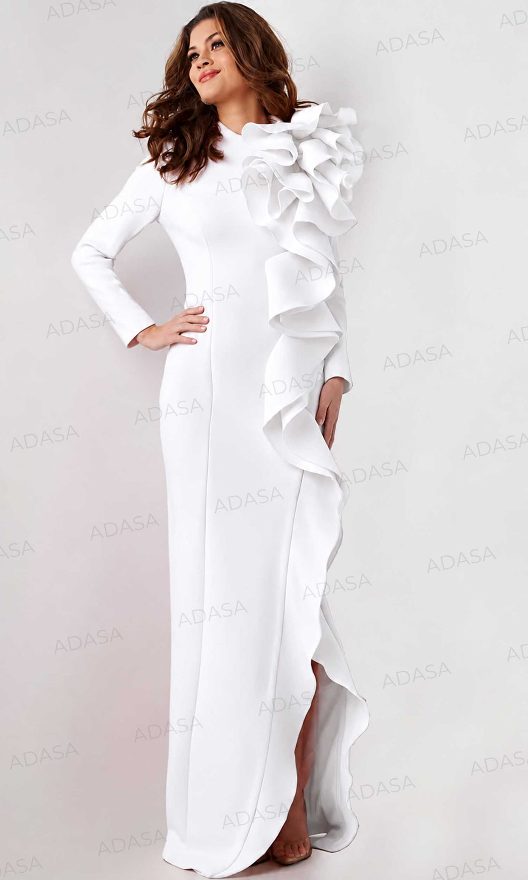 Jovani 26126 - Ruffle Detailed Fitted Bodice Prom Dress
