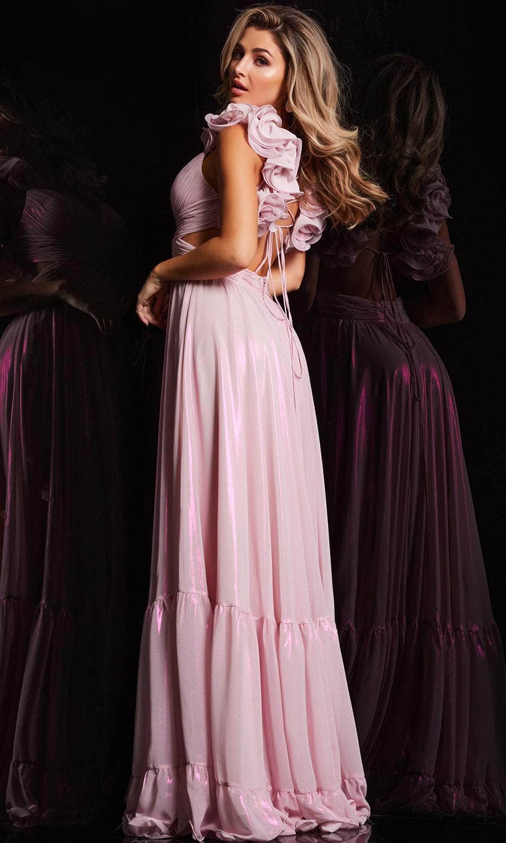 Jovani 26248 - Floral Accent A-Line Prom Dress Special Occasion Dress