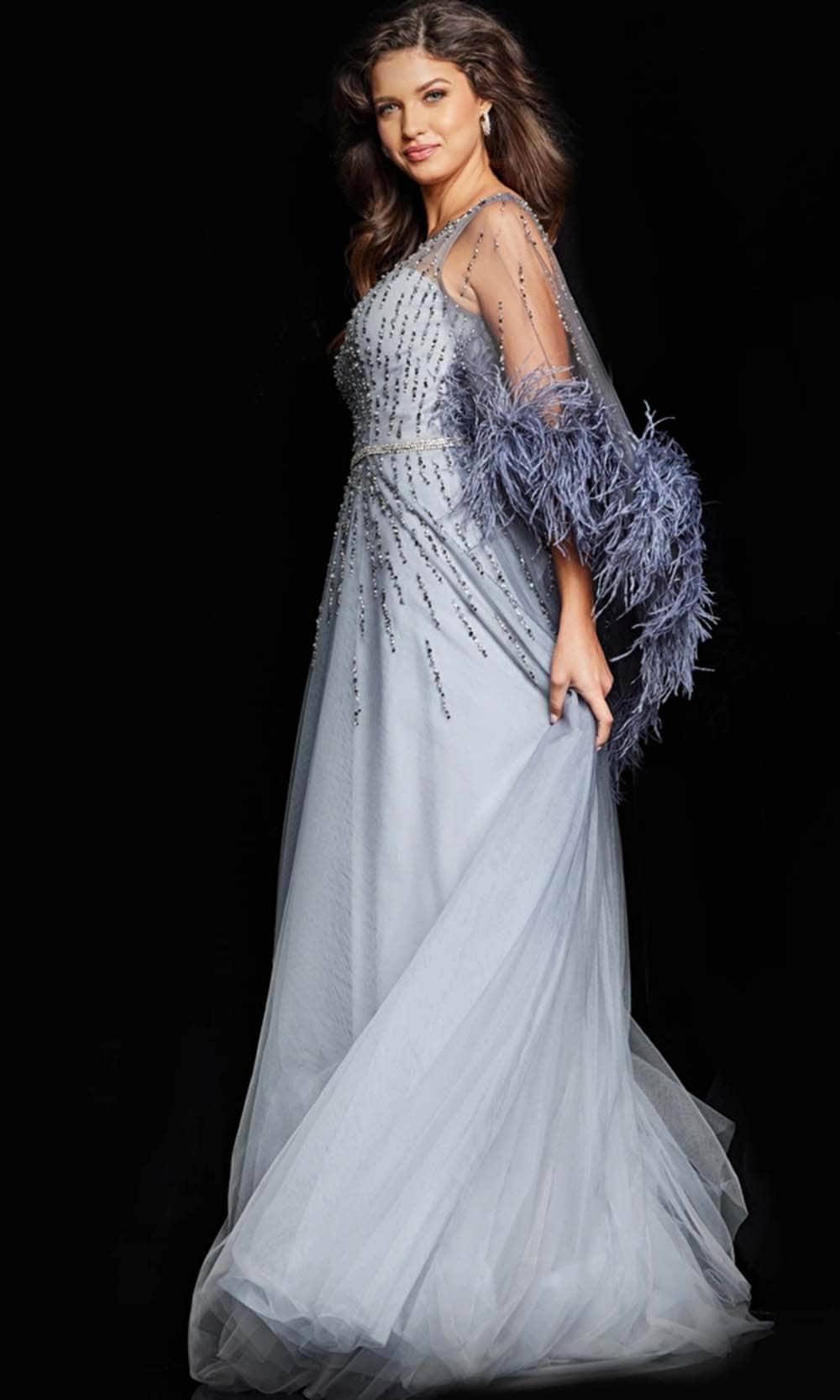 Jovani 26265 - Beaded Illusion Bateau Evening Dress Special Occasion Dress