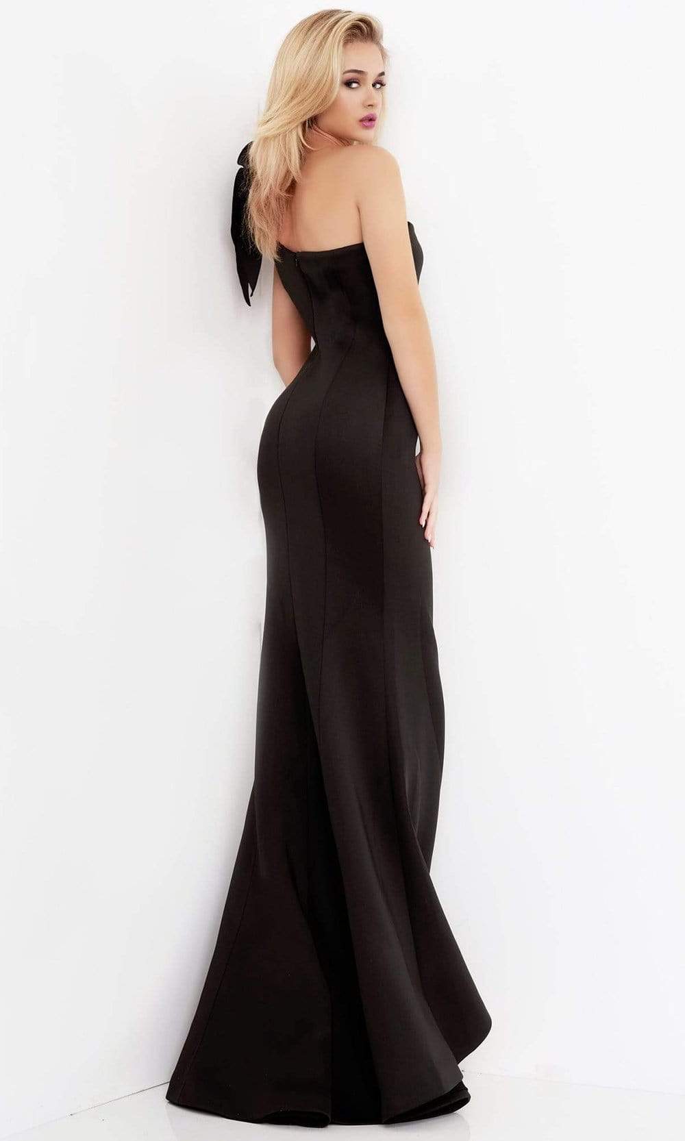 Jovani - 32602 Bow Accented Asymmetrical Mermaid Gown Bridesmaid Dresses