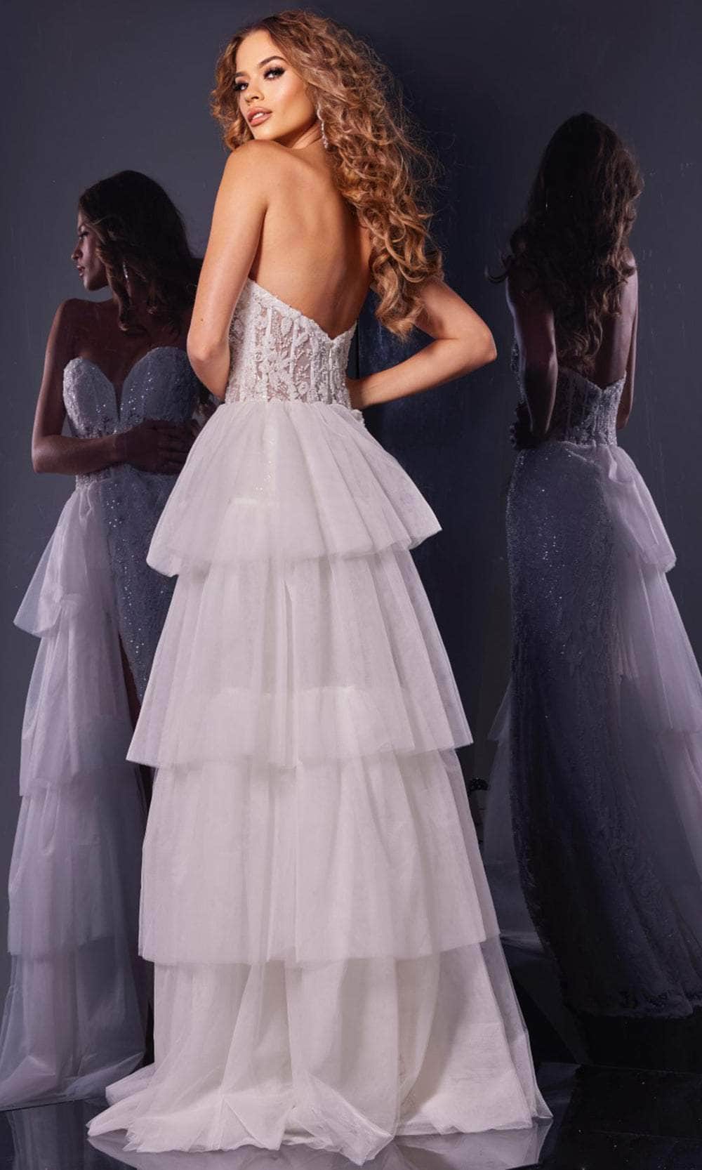 Jovani 34390 - Embellished Sheath Dress with Sash Prom Dresses