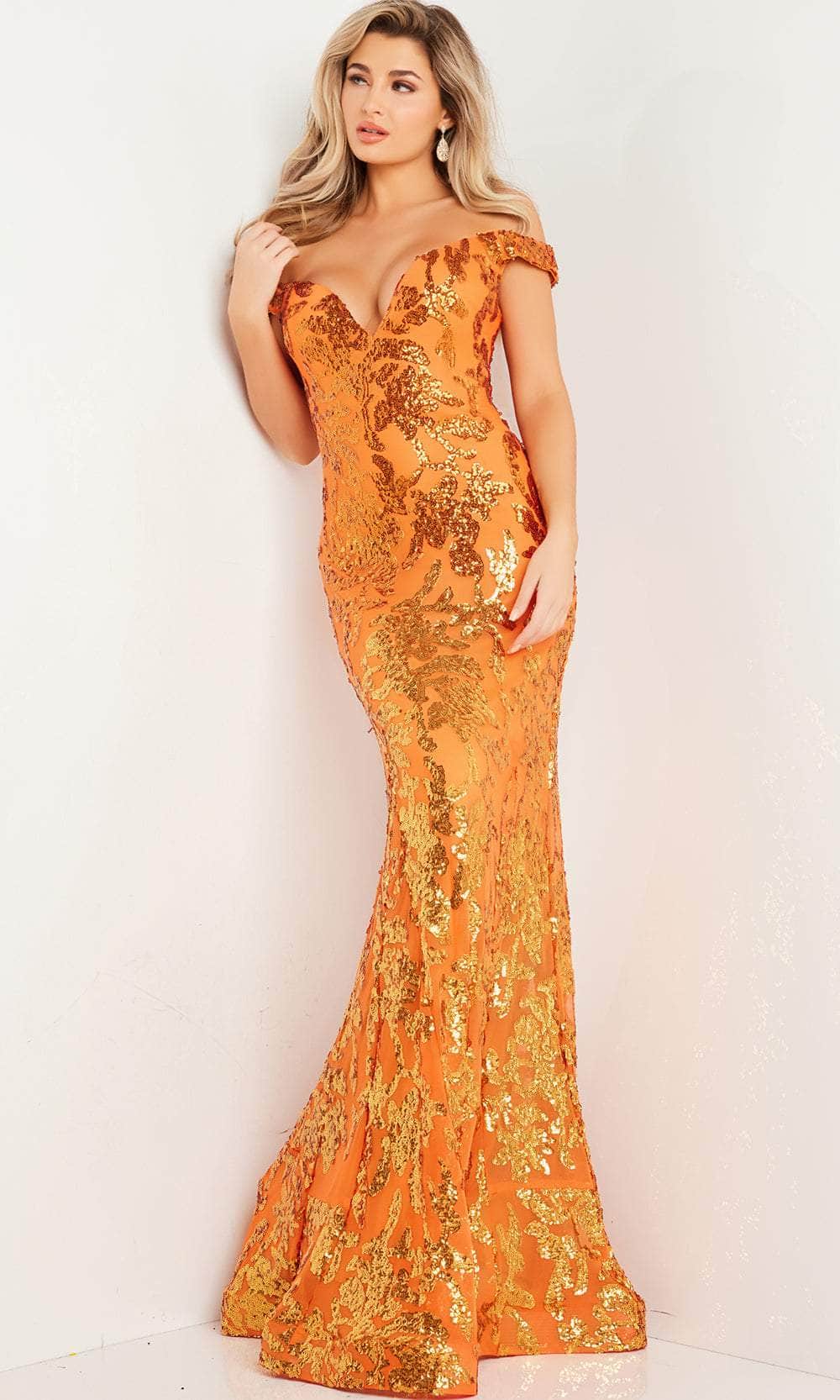 Jovani 36370 - Off Shoulder Sequin Prom Dress Special Occasion Dress