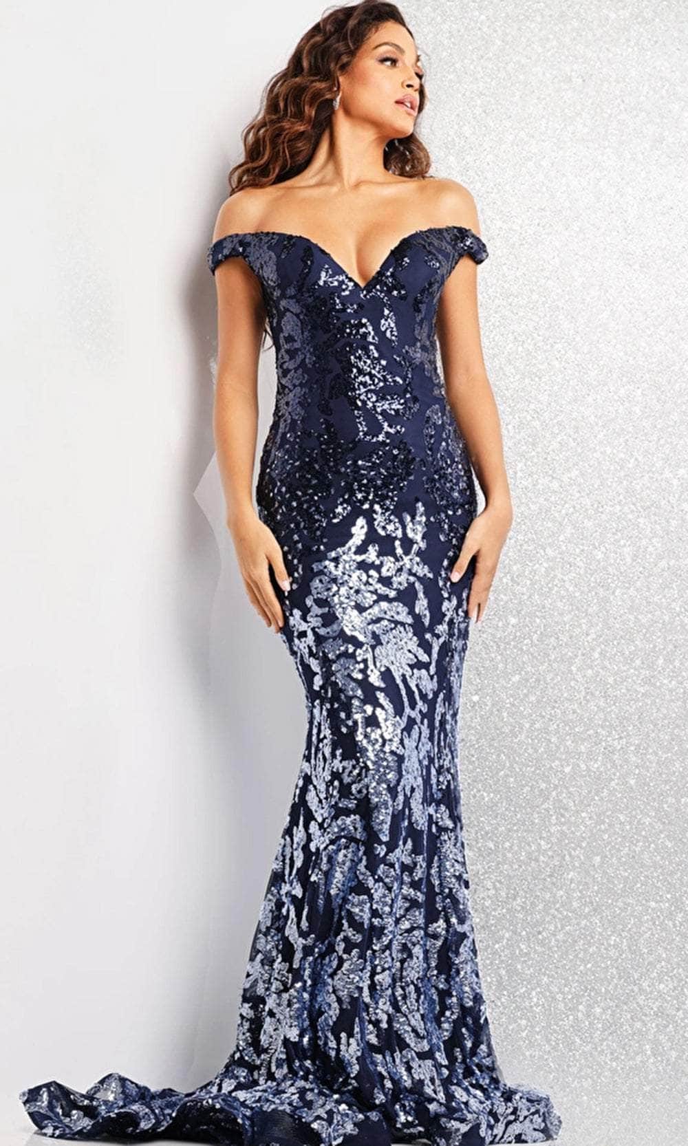 Jovani 36370 - Off Shoulder Sequin Prom Dress Special Occasion Dress