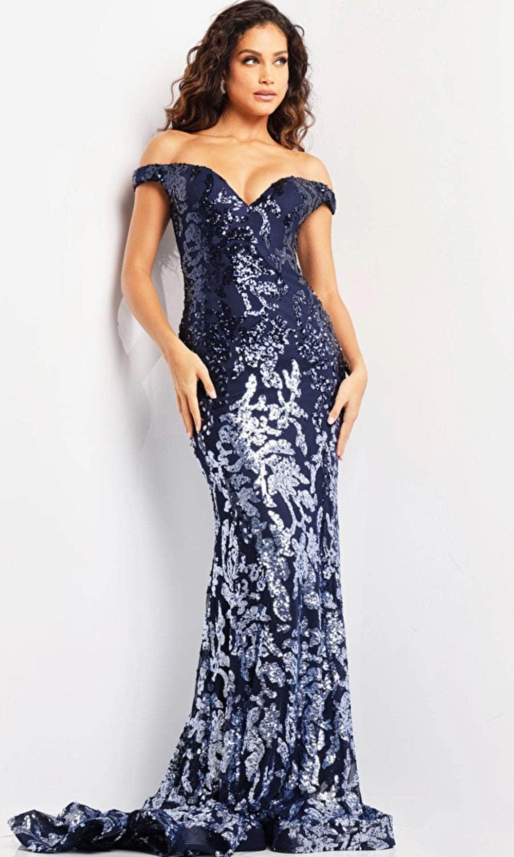 Jovani 36370 - Off Shoulder Sequin Prom Dress Special Occasion Dress