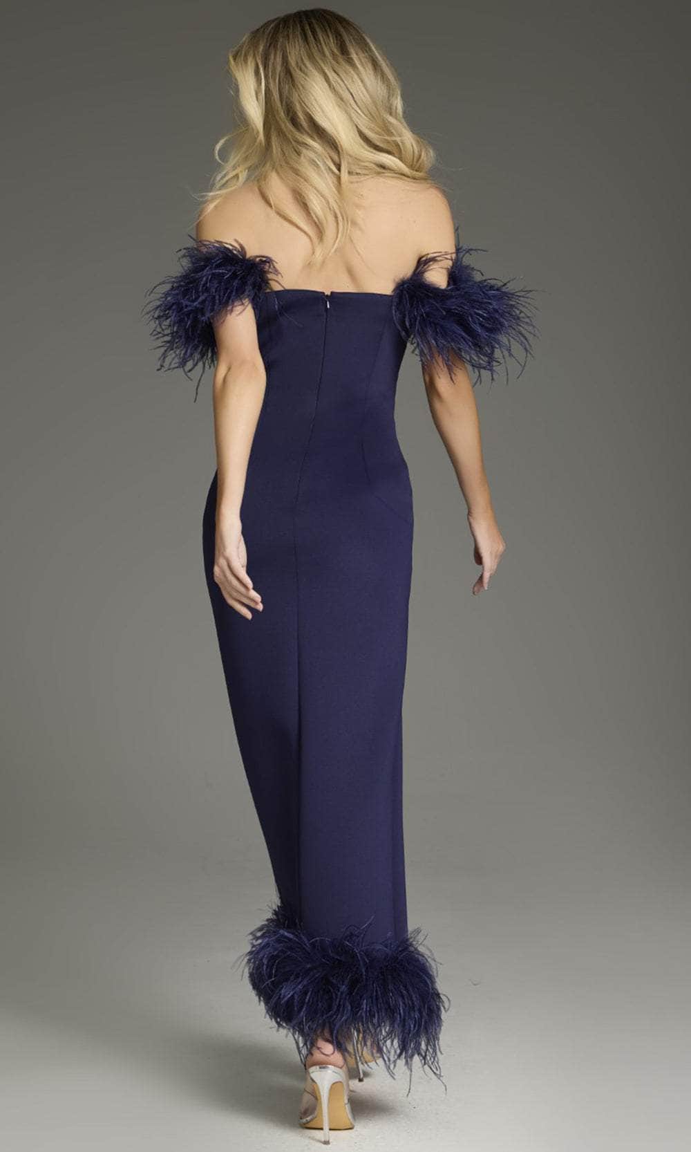 Jovani 36375 - Off-Shoulder Feather Accented Prom Gown Special Occasion Dress