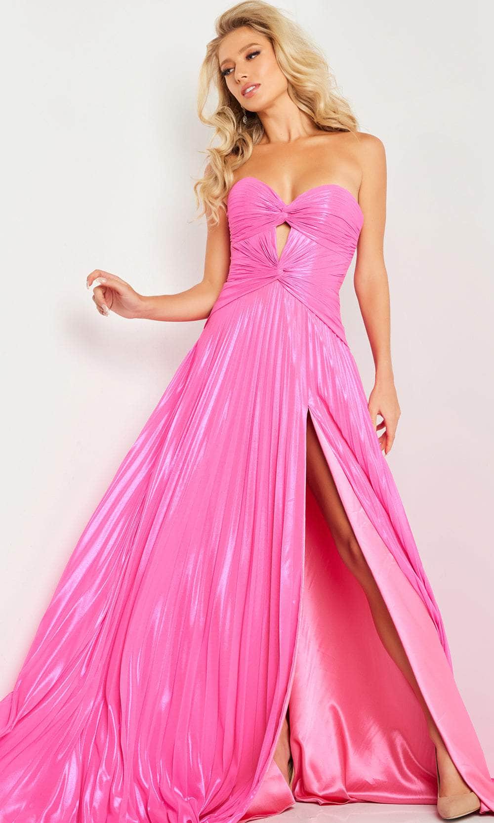 Jovani 36461 - Metallic Pleated Prom Dress Special Occasion Dress