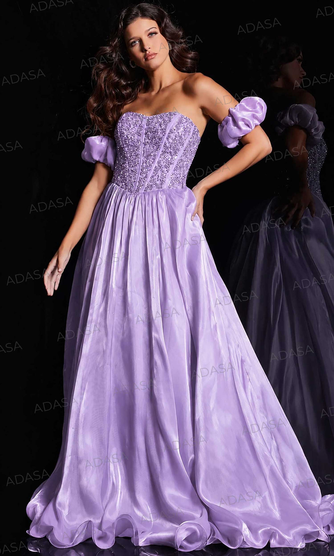 Jovani 36591 - Sweetheart Beaded Corset Prom Gown
