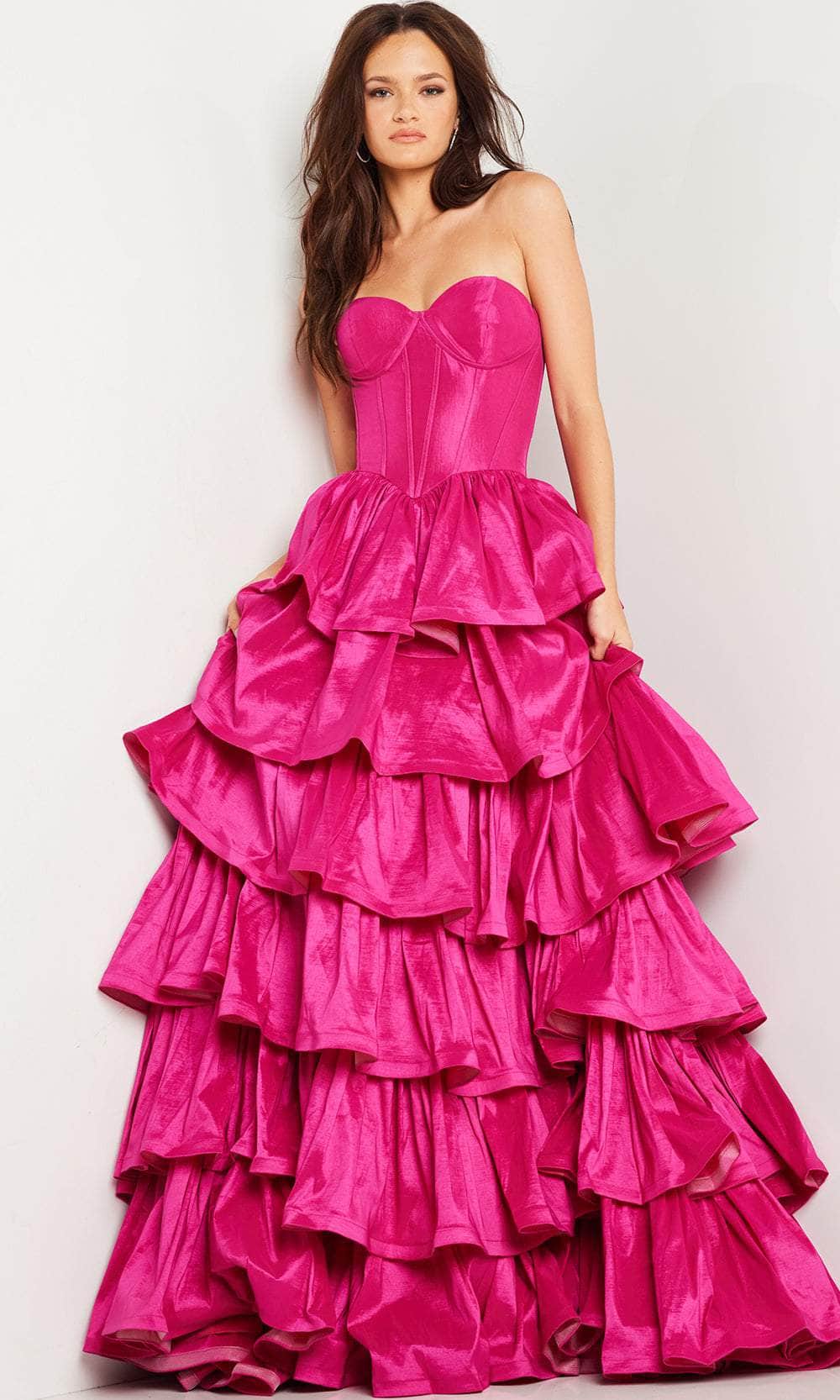 Jovani 36619 - Strapless Ruffled Prom Dress Special Occasion Dress